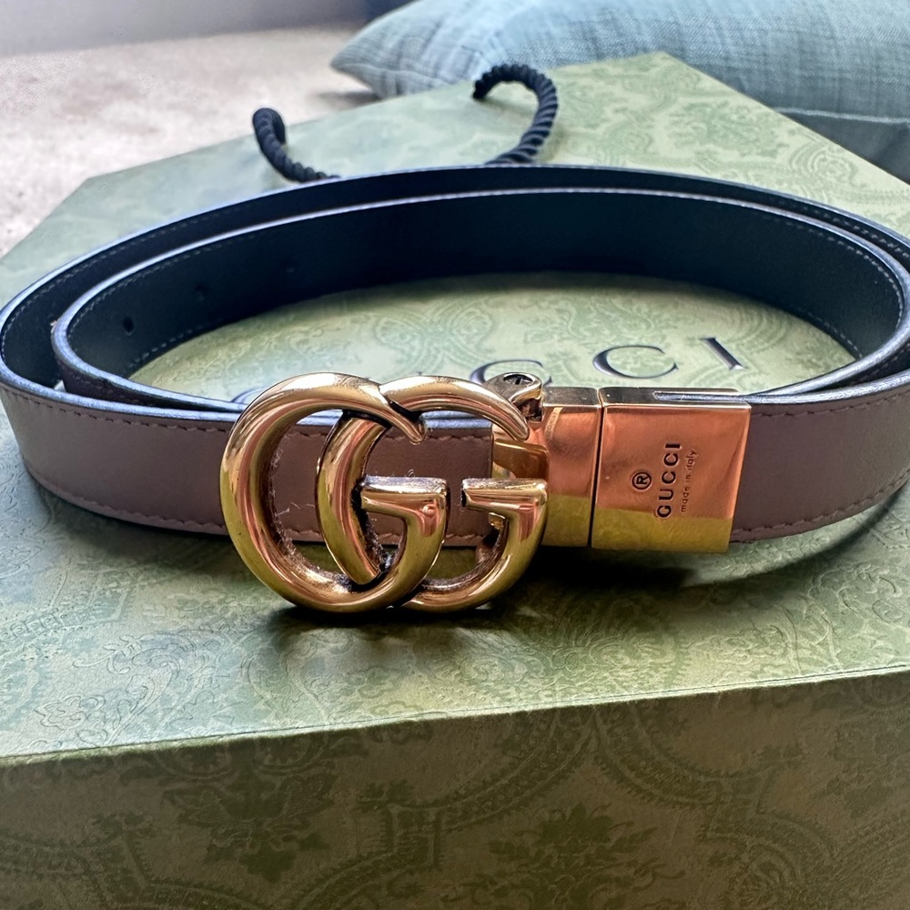 Gucci Belt Porcelain Rose/Nero size 6 (85)